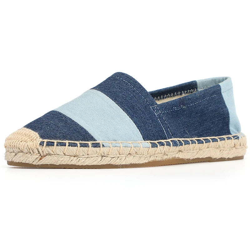 2021 Canvas Sapatos Zapatillas Mujer Espadrilles Flats Comfortable Shoes Women's Slip On Casual Flat Patchwork Woman Creepers