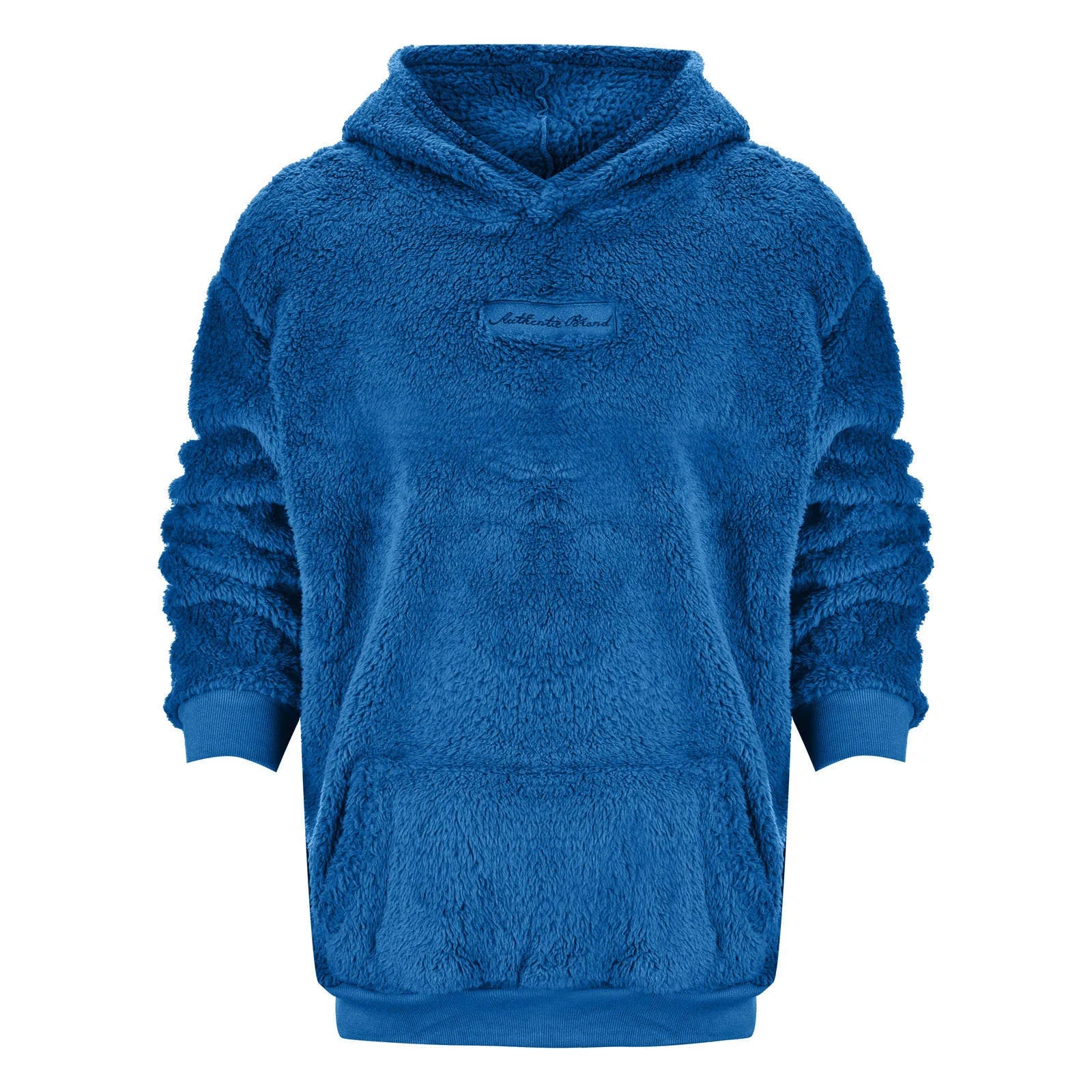 Man Autumn Plush Hoodie Sweatshirt Winter New Fuzzy Fleece Solid Color Letter Long Sleeve Pockets Hooded Sweatshirt Streetwear