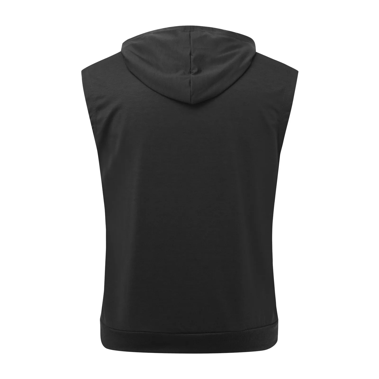 Mens Workout Hooded Tank Tops Zip Up Sleeveless Gym Shirts Muscle T Shirt Summer Bodybuilding Vest Solid Color Hoodies T Shirt