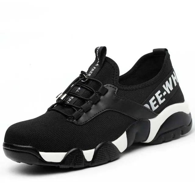 Work Boots Breathable Safety Shoes Men's Lightweight Summer Anti-Smashing Piercing Work Sandals Protective Single Mesh Sneaker