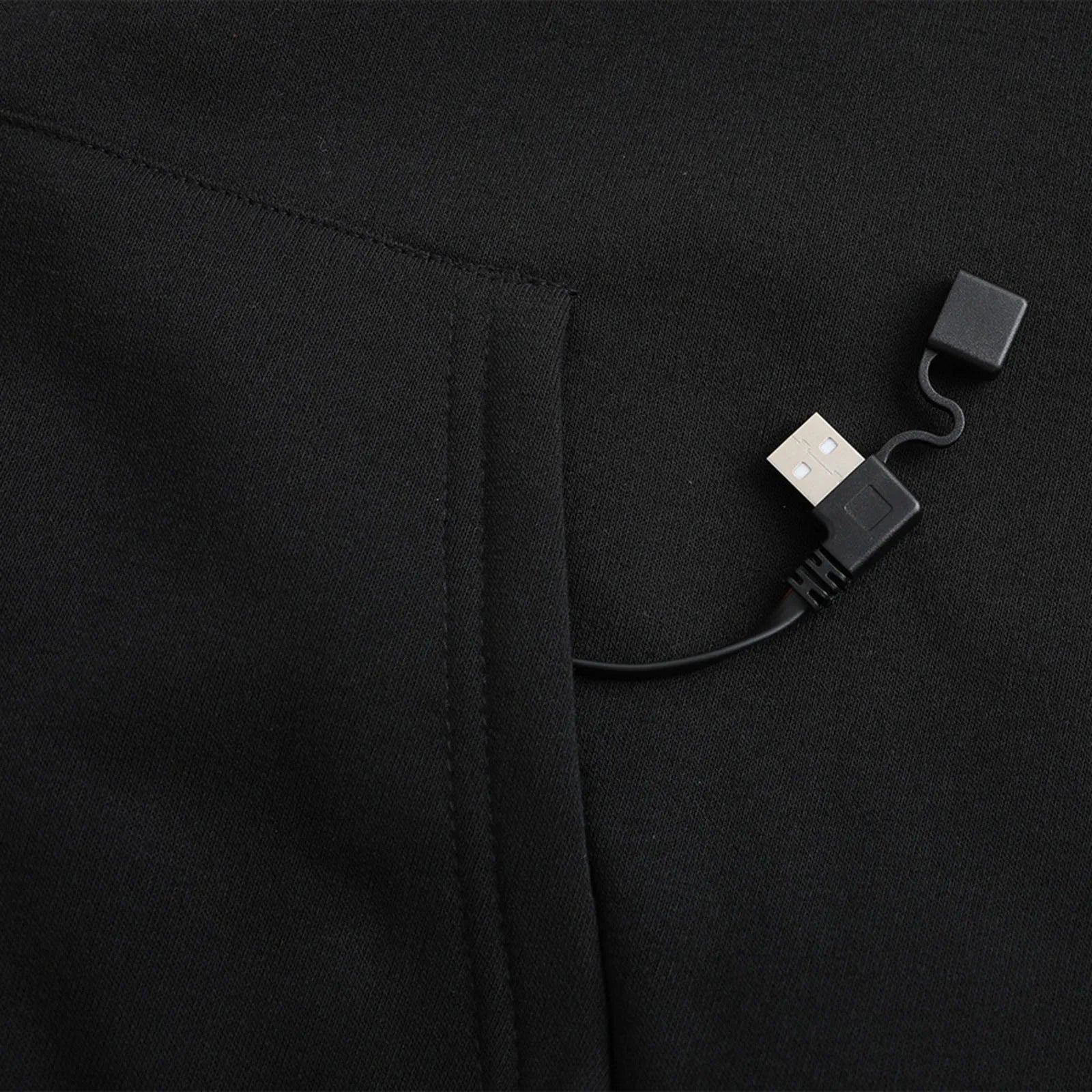 Heated Hoodies Unisex Sweatshirt Hooded Pullover Lightweight Warm Electric Outdoor Winter Jackets Plain Mens Thermal Hoodie