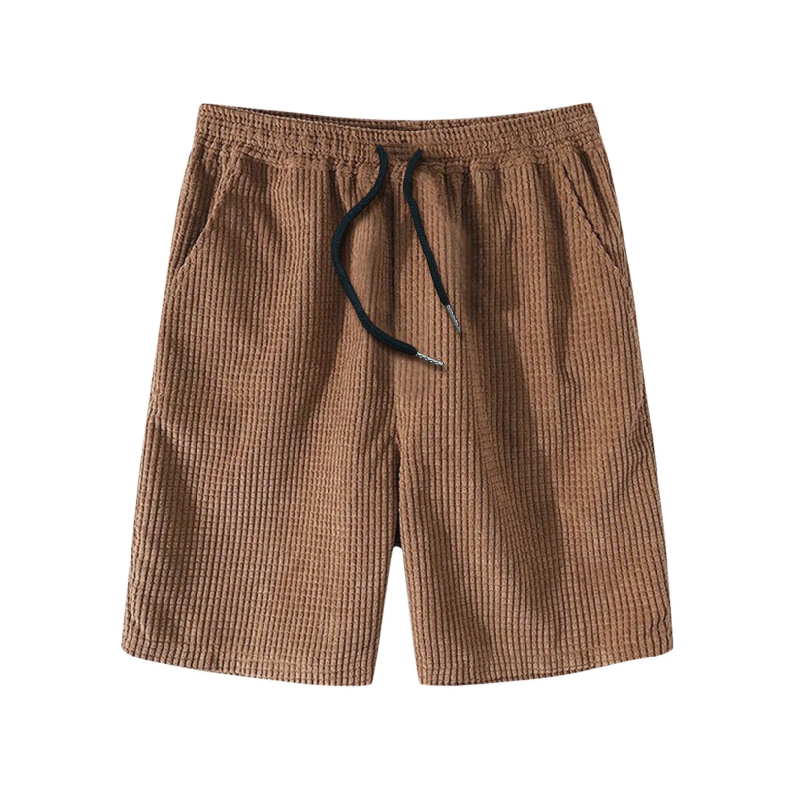 Male Corduroy Summer Sets Beach Short Sleeve Shirt Patchwork Drawstring Shorts Set With Pocket Men Suits Conjuntos De Hombre