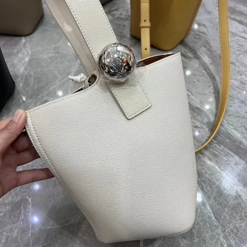 Ladies Large Capacity Leather Casual Shoulder Bag High Quality Bucket Bag Niche Design Lightweight Luxury High Quality
