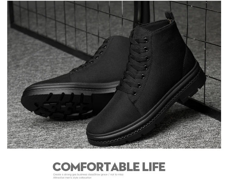 Elevator Shoes Men Boots Canvas Heightening Shoes For Man Hidden Heels Increase Insole 10CM 8CM 6CM Sports Casual Height Shoes