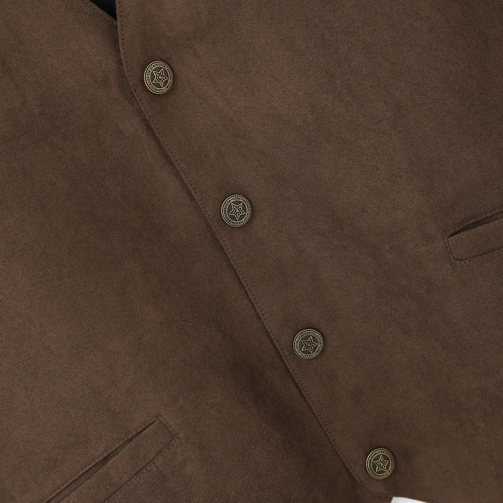 Mens Gentlemens Suede Leather Vest Brown Business Wedding Party Sleevelss Formal Jackets Single Breasted Casual Cowboy Waistcoat