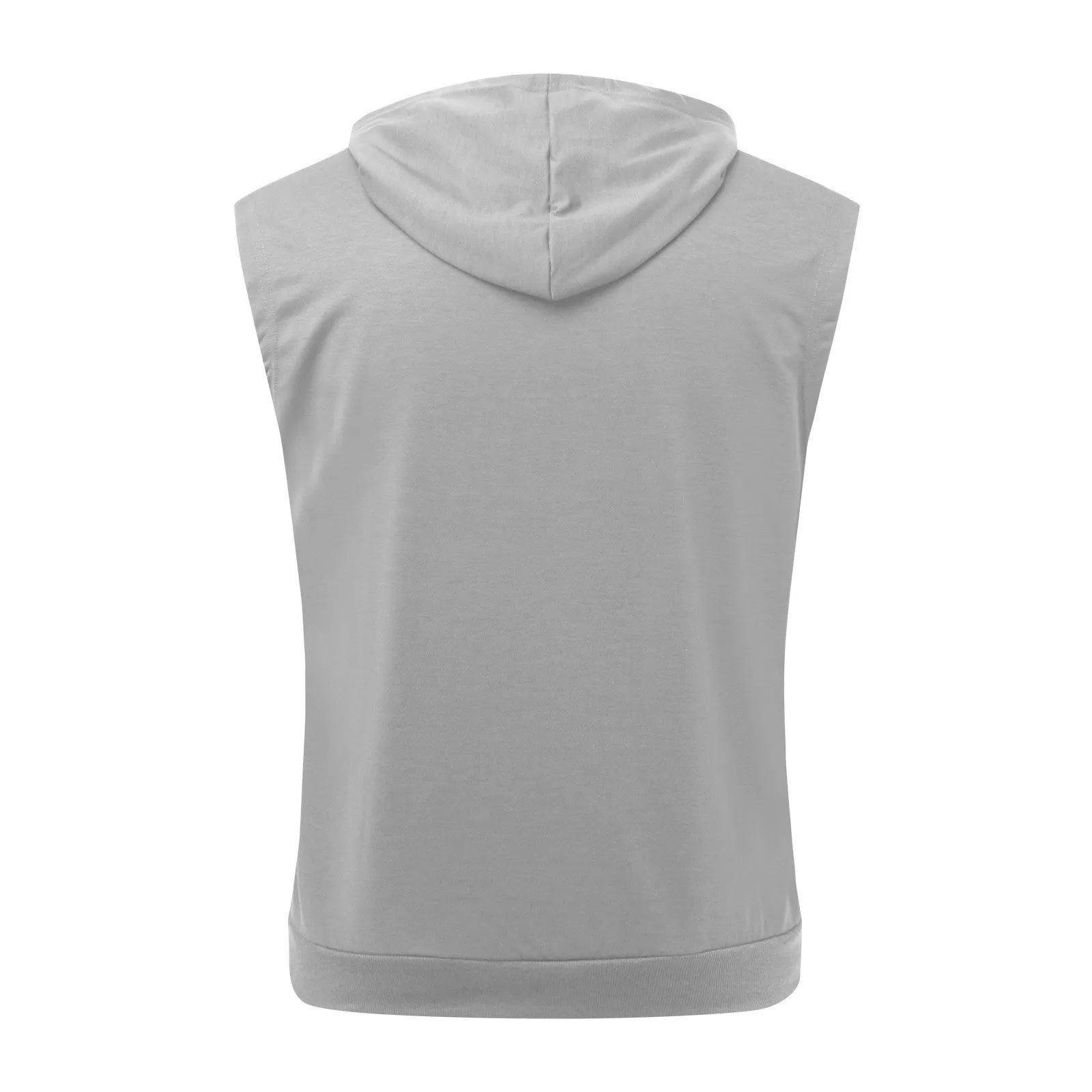 Mens Workout Hooded Tank Tops Zip Up Sleeveless Gym Shirts Muscle T Shirt Summer Bodybuilding Vest Solid Color Hoodies T Shirt