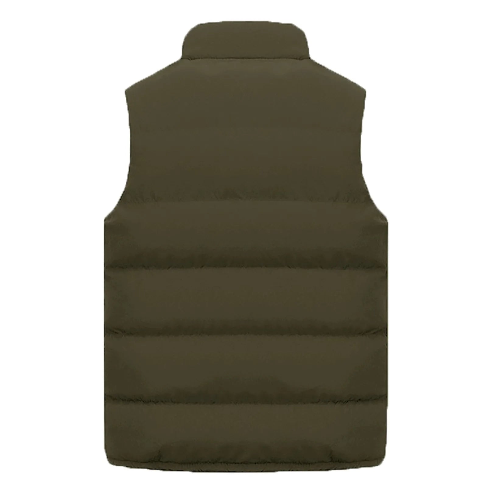Men Women Autumn And Winter Cotton Padded Vest Fashion Casual Solid Color Zipper Collar Sleeveless Unisex Vest Coat Warm Jackets