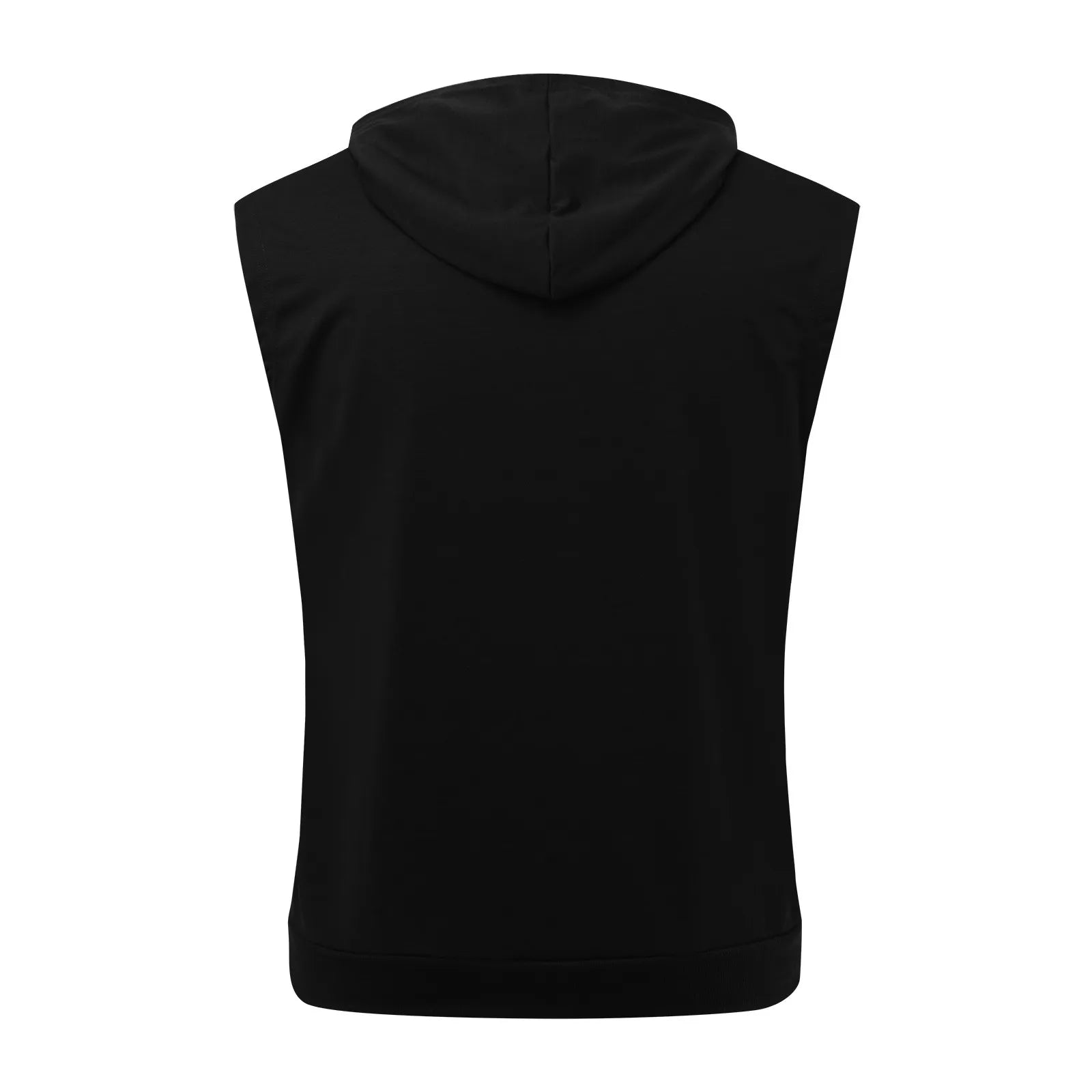 Mens Workout Hooded Tank Tops Zip Up Sleeveless Gym Shirts Muscle T Shirt Summer Bodybuilding Vest Solid Color Hoodies T Shirt