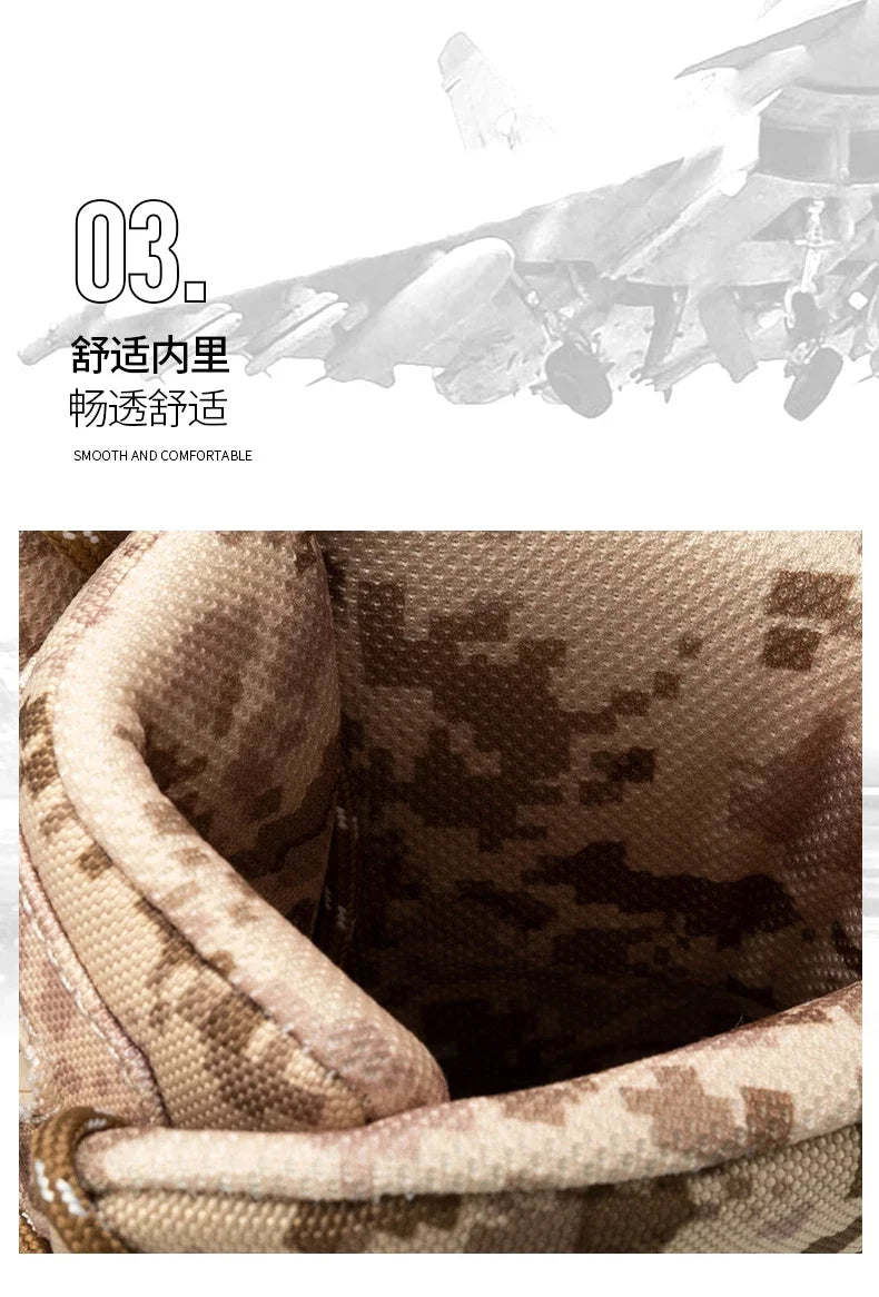 2024 Men boots Tactical Shoes High Top Hiking Durable  Anti-Slip Outdoor Climbing Trekking shoe Military Tactical Low Boots